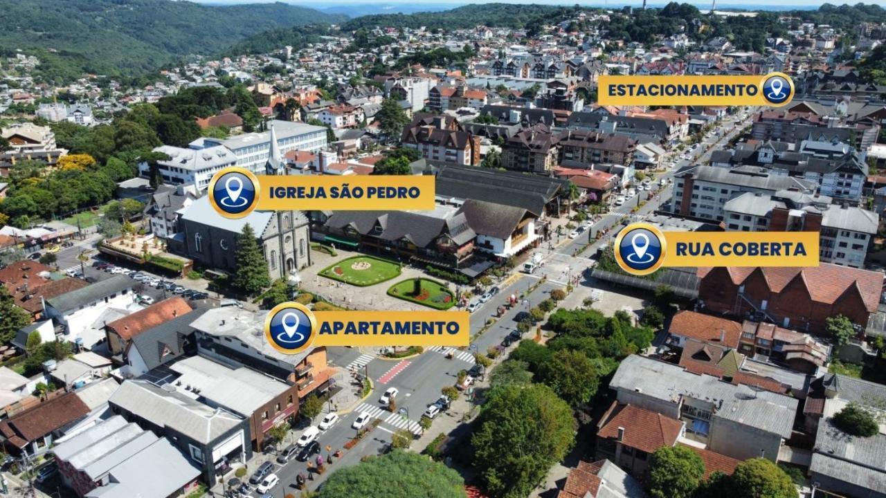 Apartamento Oppitz - No Coracao De Gramado Junto Da Rua Coberta Lägenhet Exteriör bild